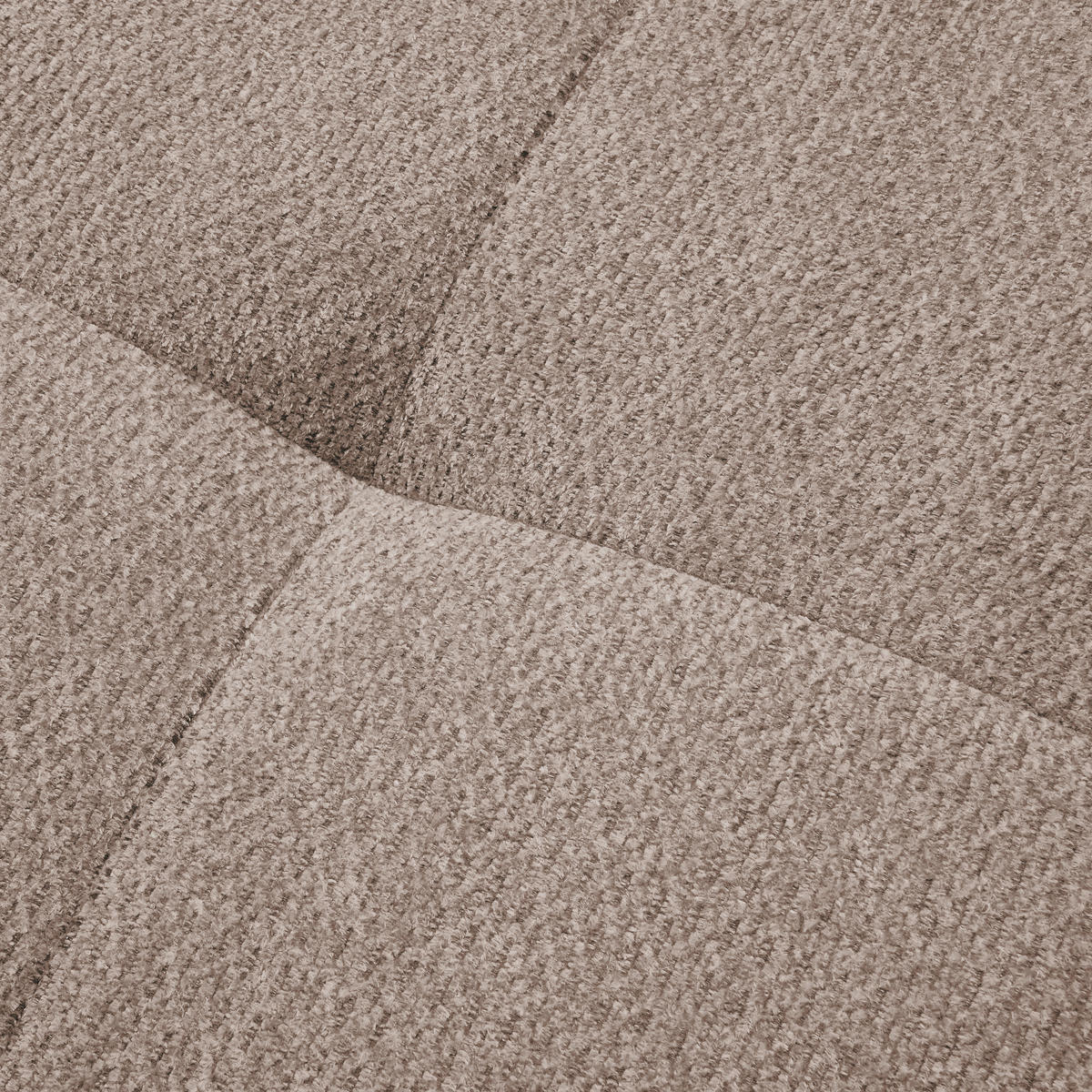 ECKSOFA in Chenille Hellbraun  - Hellbraun/Schwarz, Modern, Textil/Metall (182/290cm) - Hom`in