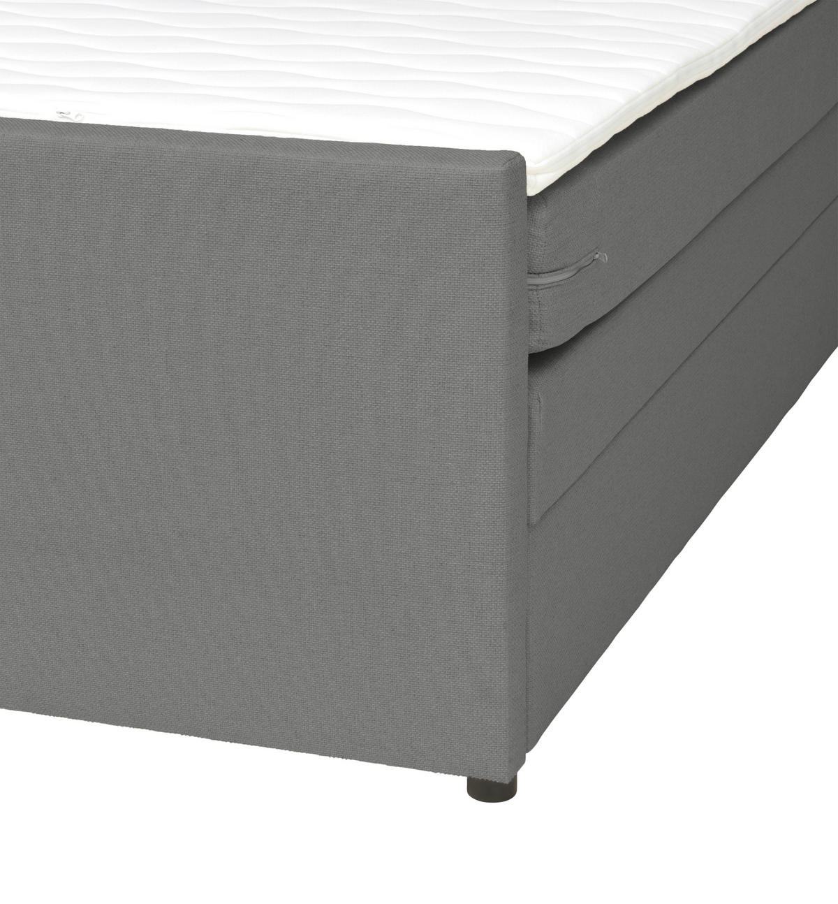 BOXSPRINGBETT 120/200 cm  in Grau  - Schwarz/Grau, MODERN, Holz/Textil (120/200cm) - MID.YOU