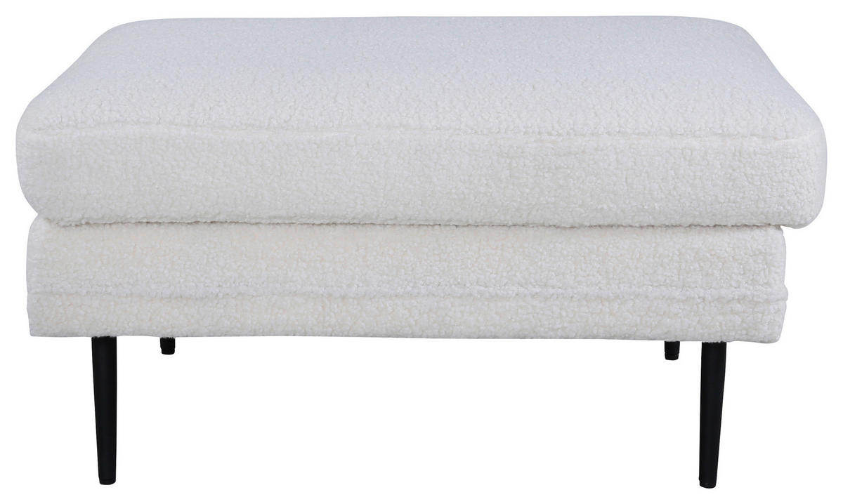 HOCKER in Metall, Textil Schwarz, Weiß  - Schwarz/Weiß, Design, Textil/Metall (90/49/70cm) - Livetastic