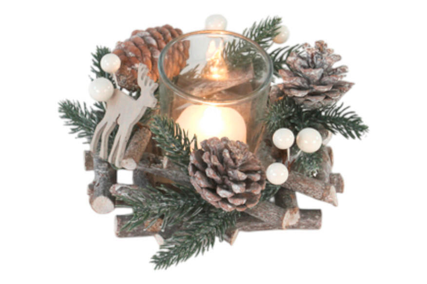 LJUSLYKTA  - vit, Lifestyle, trä (13/8cm) - X-Mas