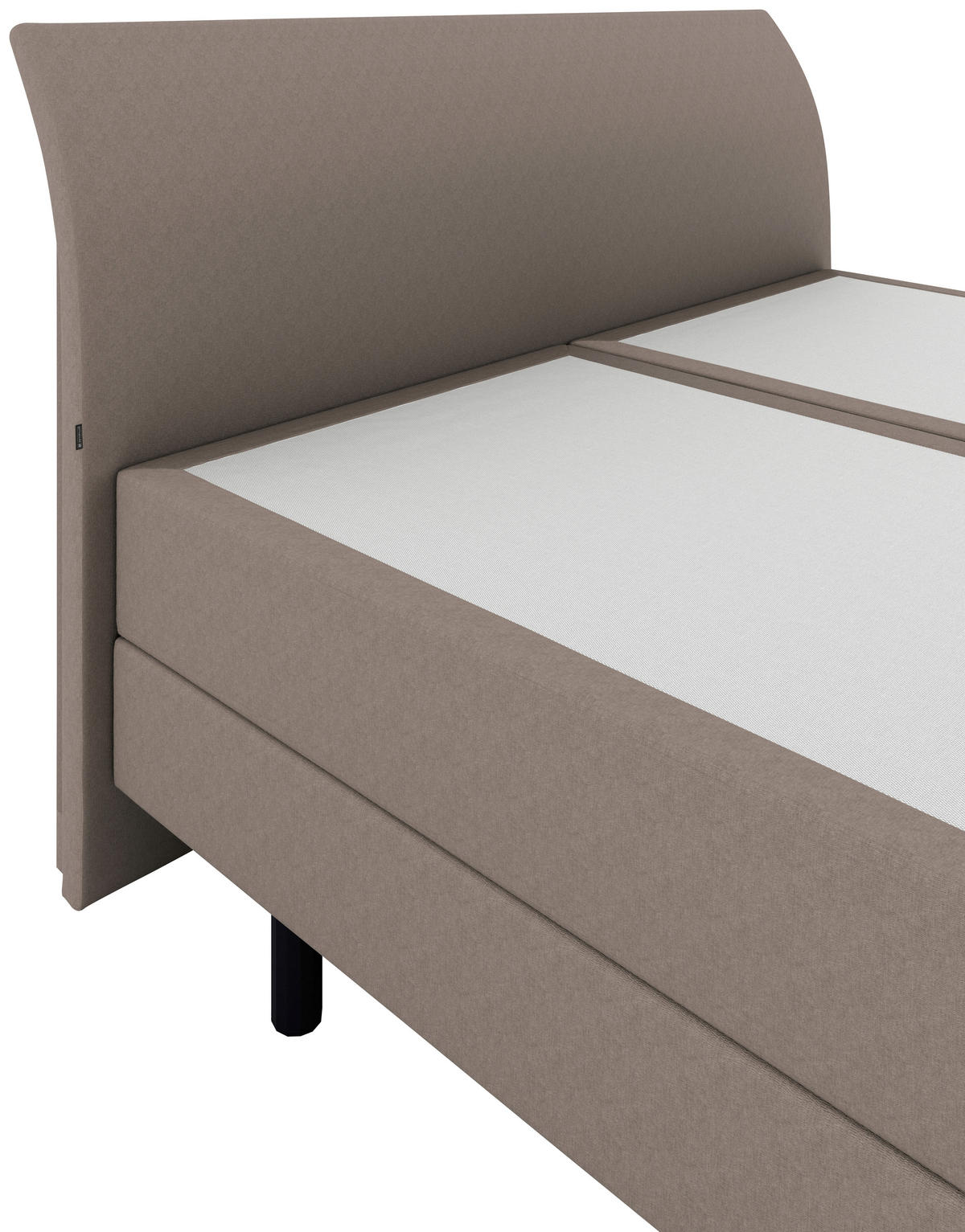 BOXSPRINGBETT 160/200 cm  in Hellbraun  - Hellbraun/Schwarz, KONVENTIONELL, Kunststoff/Textil (160/200cm) - Musterring