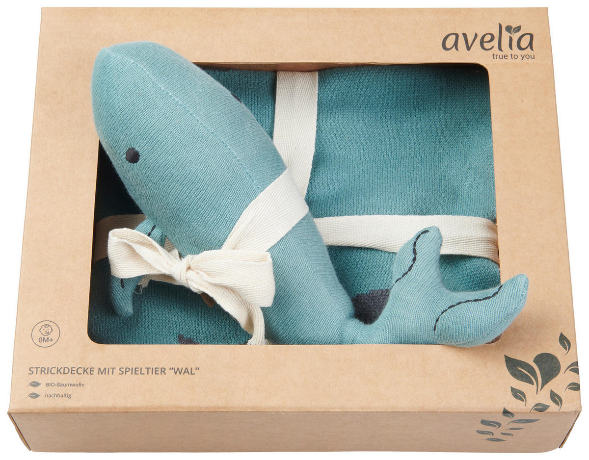 HEBKÁ DEKA S HRAČKOU - petrolejová/antracitová, Basics, textil (80/100cm) - Avelia