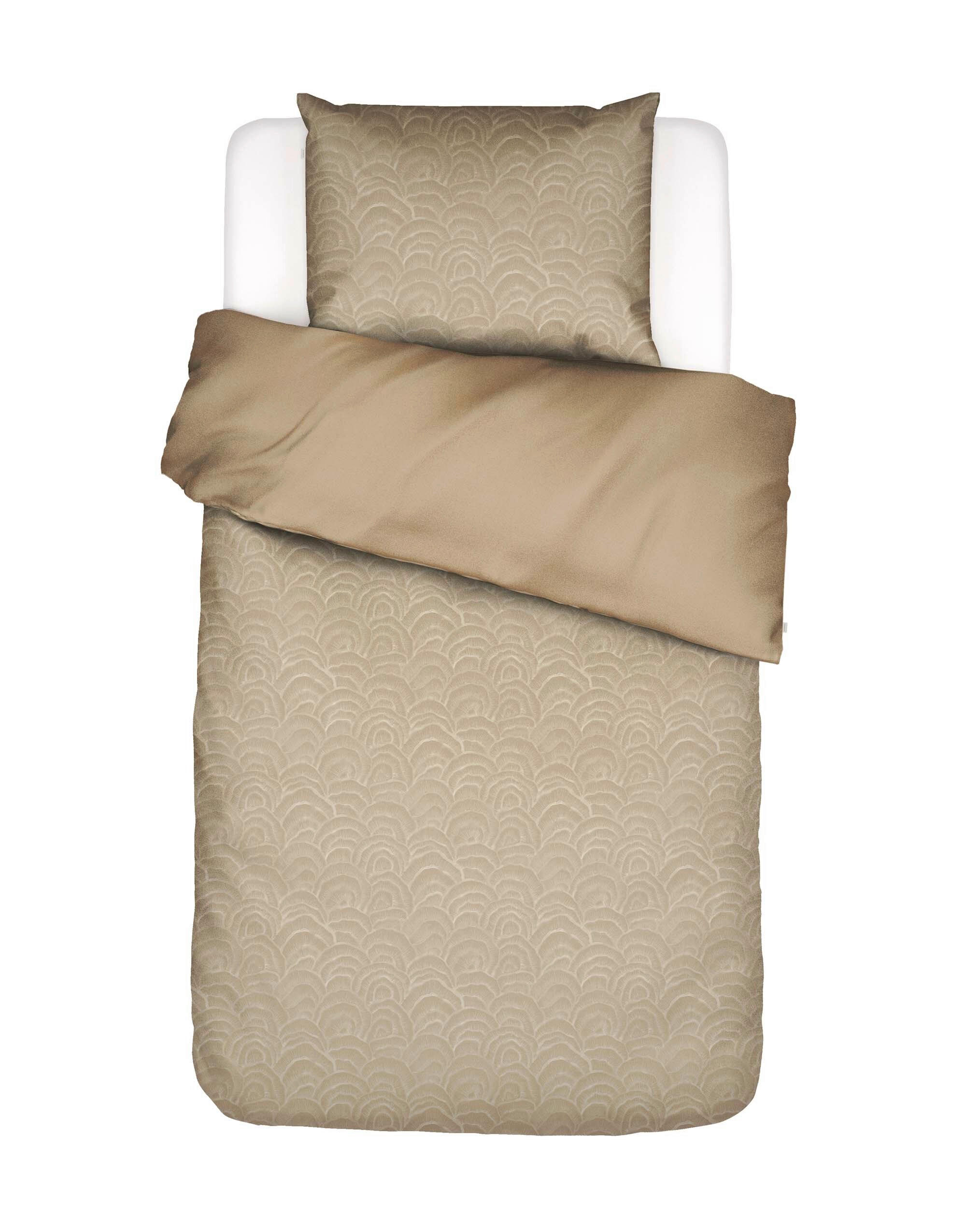 POSTELJNINA RAYE 135/200 cm saten zlatorjava  - zlatorjava, Konvencionalno, tekstil (135/200cm) - Essenza