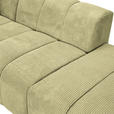 ECKSOFA Hellgrün Cord Zierkissen, Rücken echt  - Schwarz/Hellgrün, KONVENTIONELL, Kunststoff/Textil (162/313cm) - Carryhome