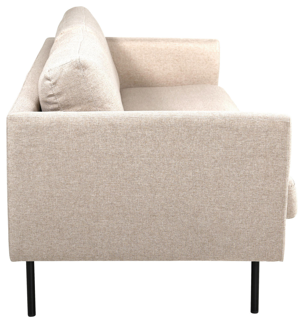2-SITZER-SOFA Textilgeflecht Braun, Schwarz  - Hellbraun/Beige, Design, Textil/Metall (180/78/80cm) - Livetastic
