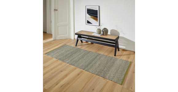 LÄUFER 80/200 cm Jupiter  - Grün, Natur, Textil (80/200cm) - Linea Natura