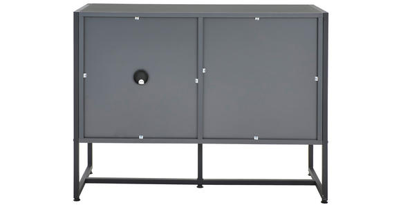 SIDEBOARD 100/75/41 cm  in Anthrazit, Schwarz  - Anthrazit/Schwarz, MODERN, Holzwerkstoff/Metall (100/75/41cm) - Novel