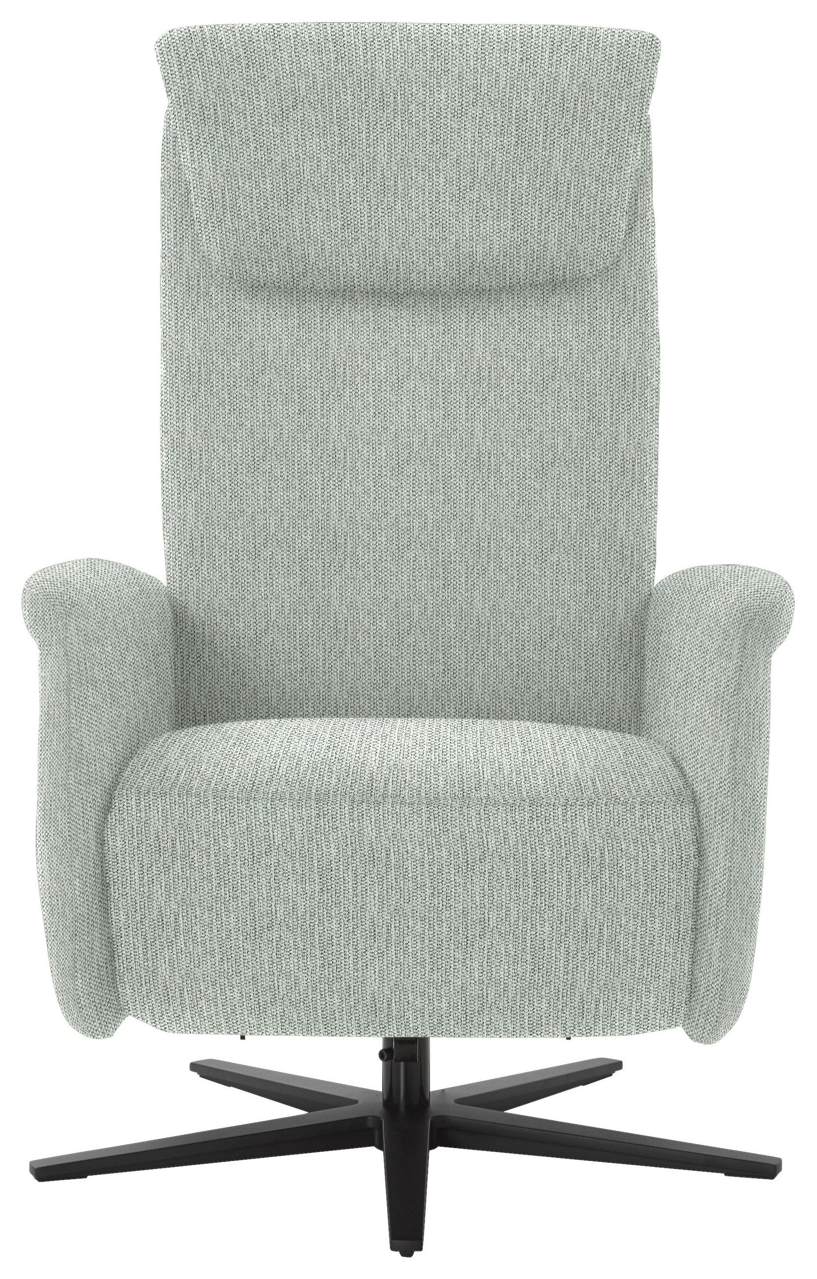 RELAXSESSEL in Textil Hellgrau  - Hellgrau/Schwarz, Design, Textil/Metall (77/115/89cm) - Pure Home Comfort