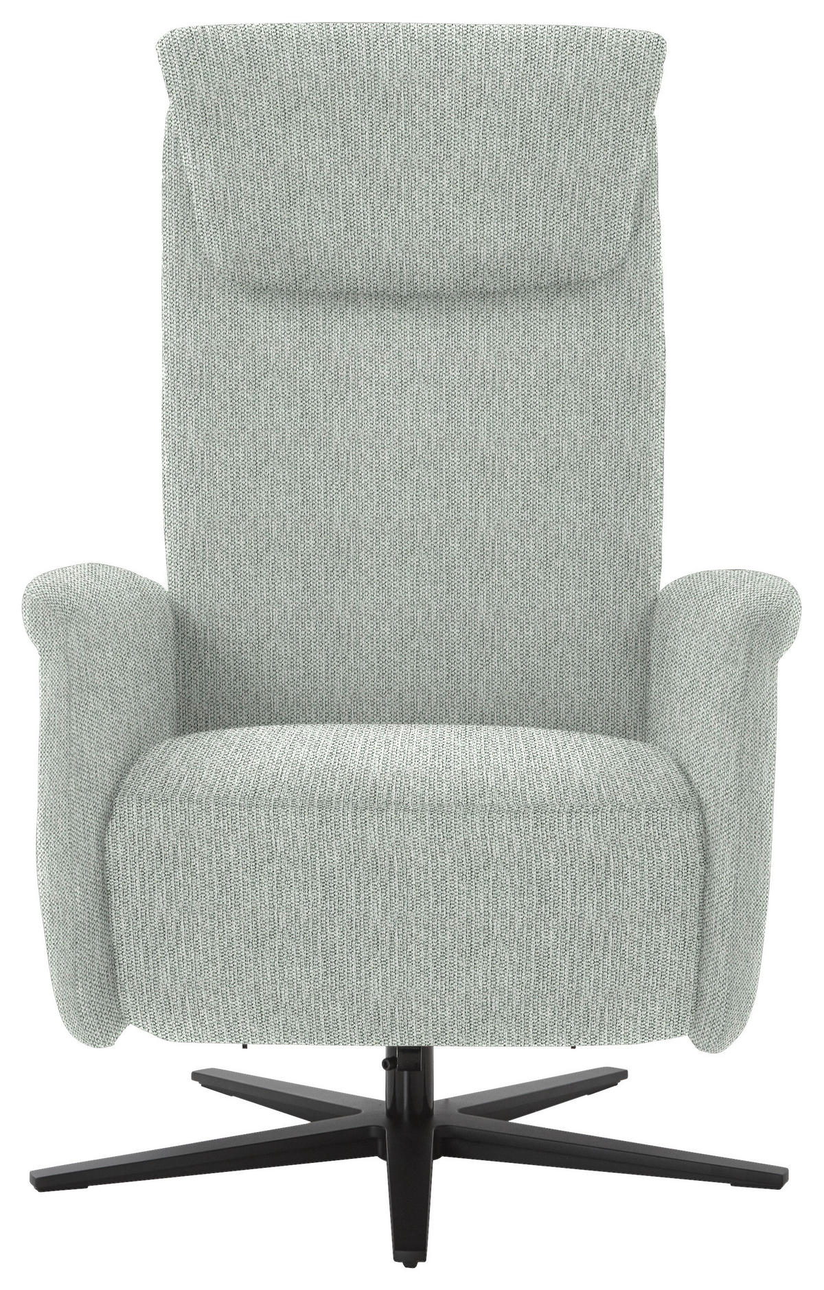 RELAXSESSEL in Textil Hellgrau  - Hellgrau/Schwarz, Design, Textil/Metall (77/115/89cm) - Pure Home Comfort