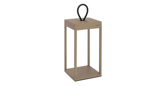 AKKU-TISCHLEUCHTE Miami 15/15/30 cm - Sandfarben, KONVENTIONELL, Kunststoff/Metall (15/15/30cm) - Dieter Knoll