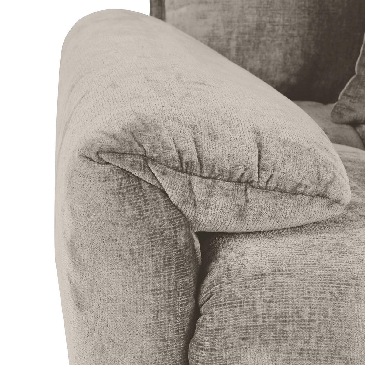 BIG SOFFA i chenille ljusgrå  - ljusgrå/svart, Design, textil/plast (265/67/130cm) - home24