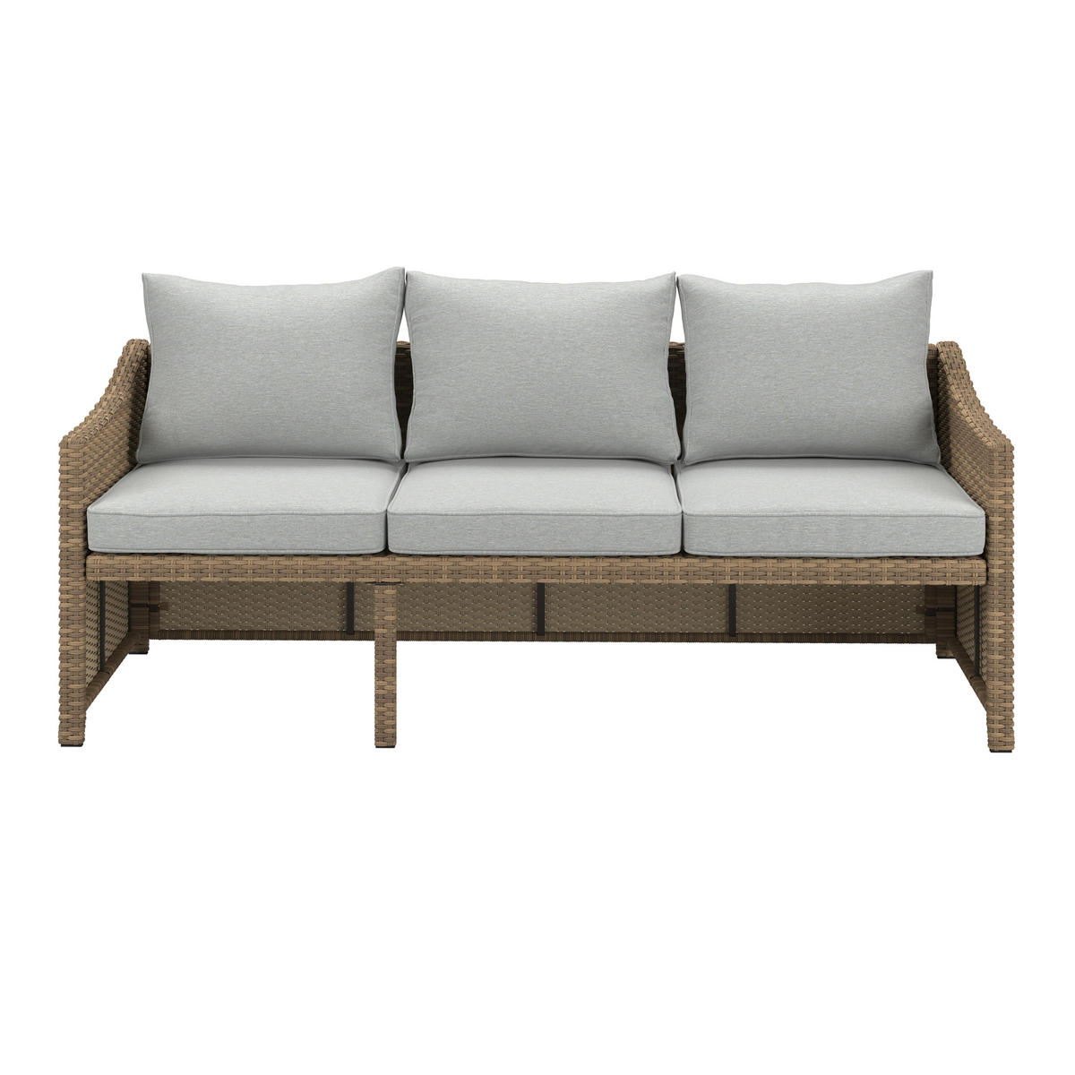 LOUNGEGARNITUR   178/67,5/67,5 cm Stahl  - Gelb/Grau, MODERN, Kunststoff/Textil (178/67,5/67,5cm) - Beldano