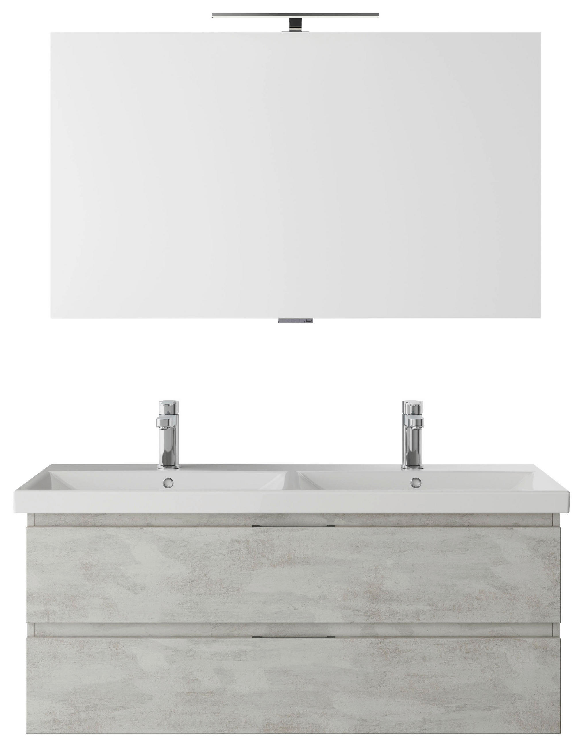 BADEZIMMER  in 120 cm  - Weiß/Grau, KONVENTIONELL, Holzwerkstoff (120cm) - Pelipal