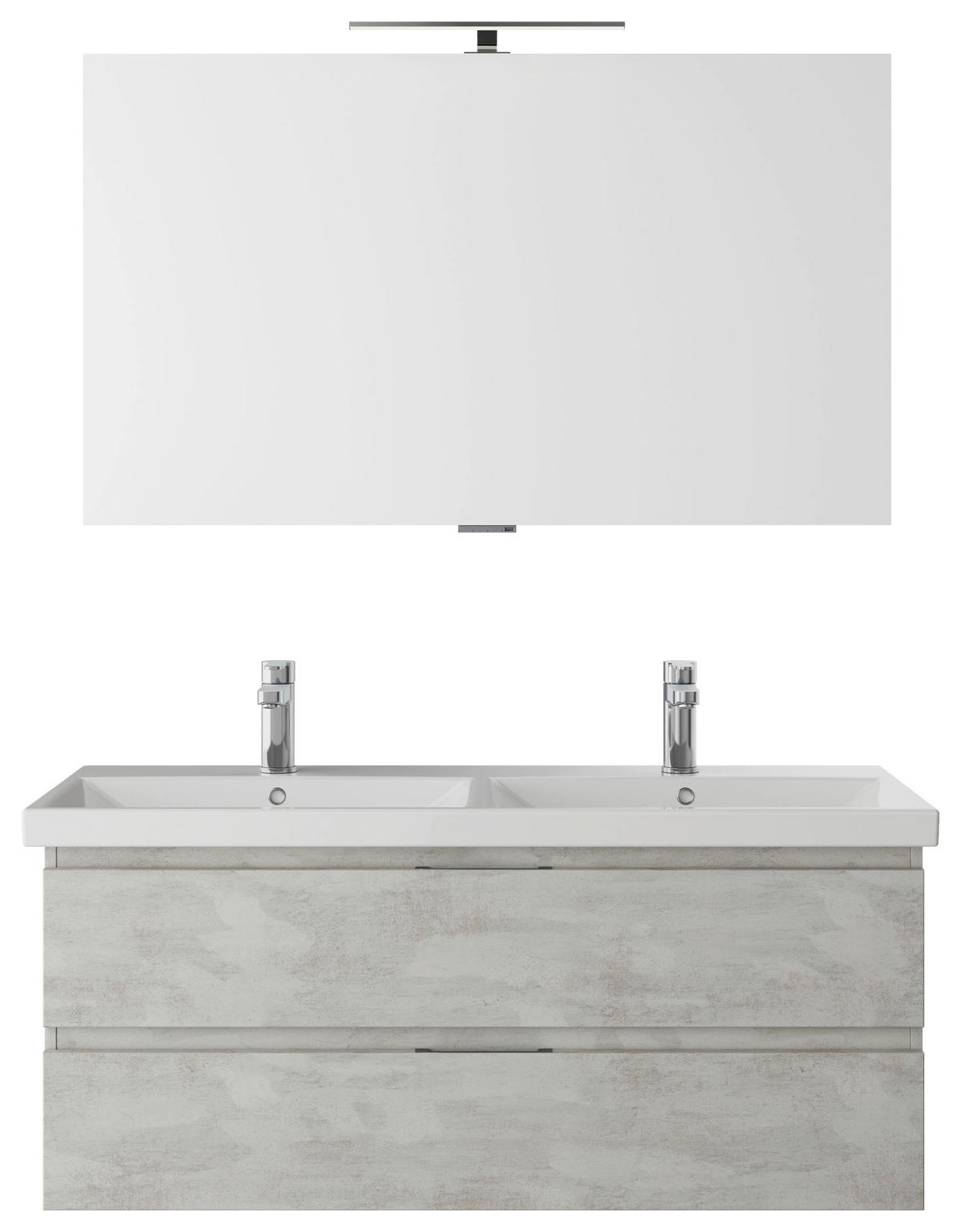 BADEZIMMER  in 120 cm  - Weiß/Grau, KONVENTIONELL, Holzwerkstoff (120cm) - Pelipal