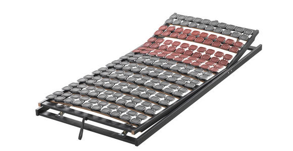 TELLERLATTENROST TOPFORM FLEX FK 140/220 cm Kopfteil, Fußteil verstellbar, Birke, Buche  - Anthrazit, Basics, Holz (140/220cm) - Novel