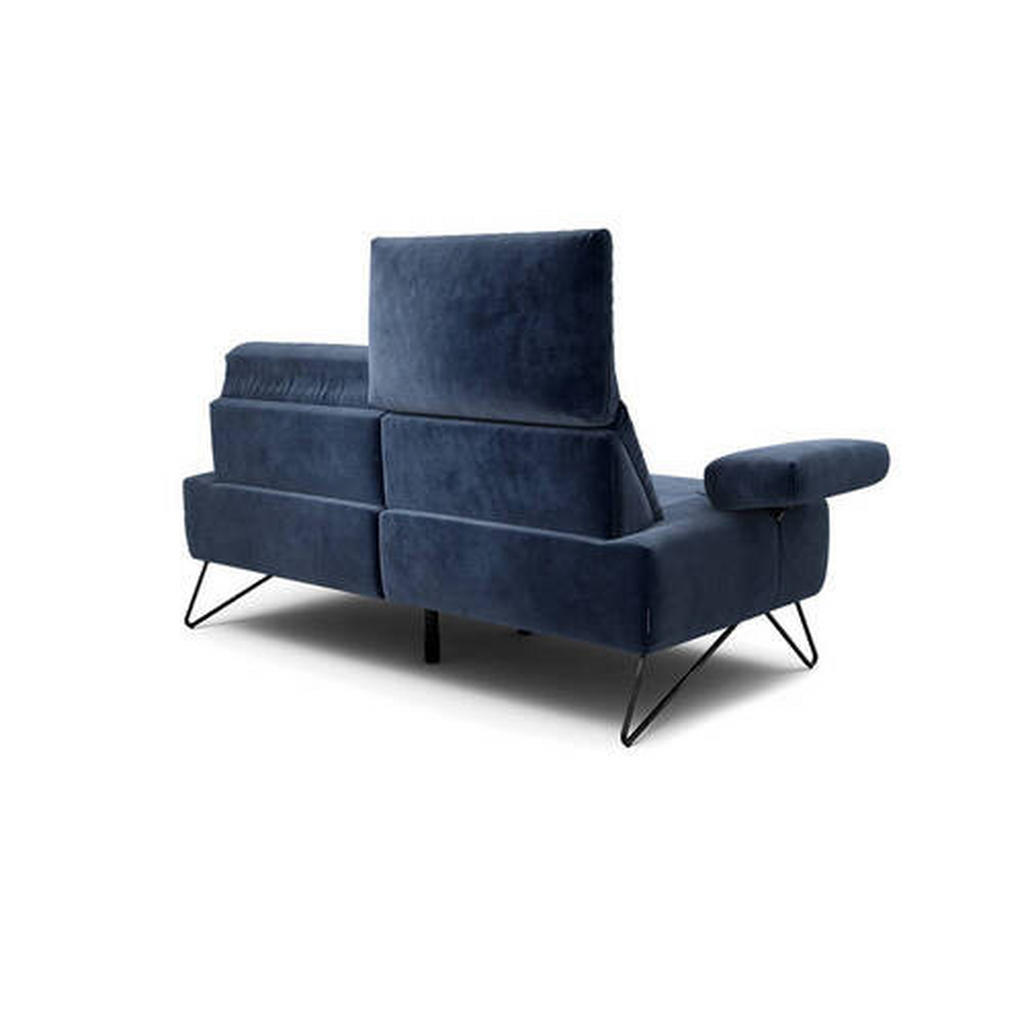Thumbnail - Sensoo 2-Sitzer-Sofa Cosy, Dunkelblau, Textil, 164-194x85x86-94 cm, Stoffauswahl, Armteil links, rechts, Wohnzimmer, Sof...