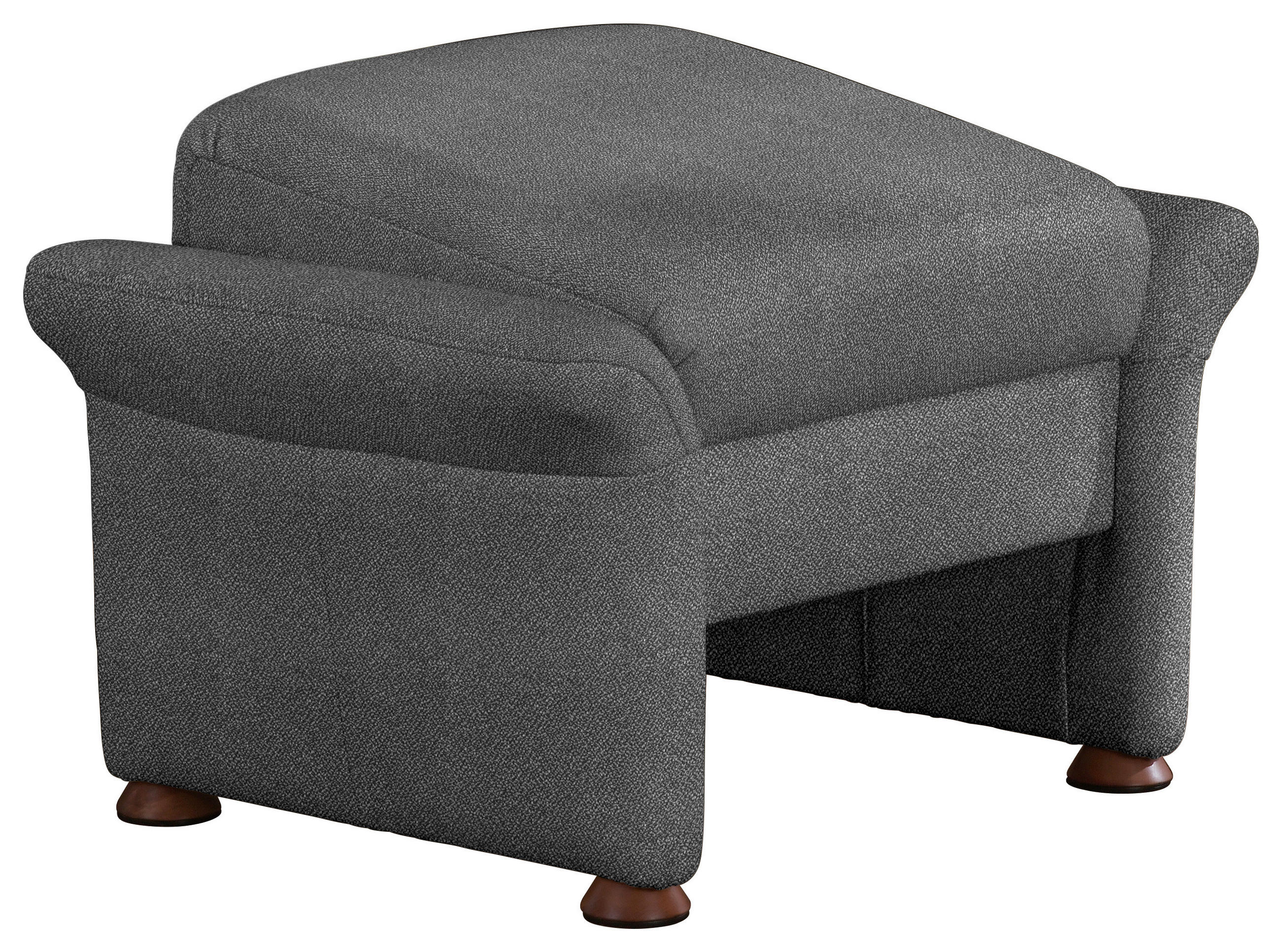 HOCKER in Textil Dunkelgrau  - Dunkelgrau/Schwarz, Design, Kunststoff/Textil (79/41/57cm) - Himolla