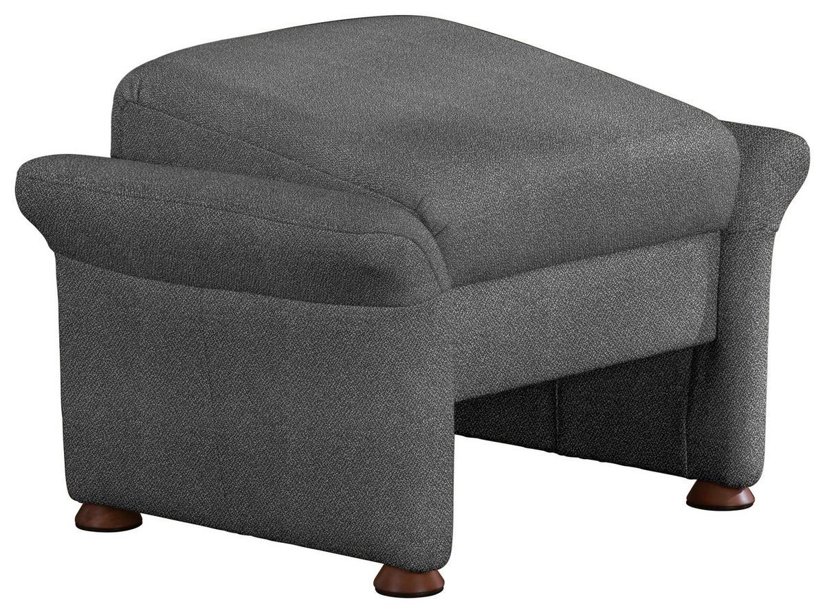 HOCKER Flachgewebe Dunkelgrau  - Dunkelgrau/Schwarz, Design, Kunststoff/Textil (79/41/57cm) - Himolla