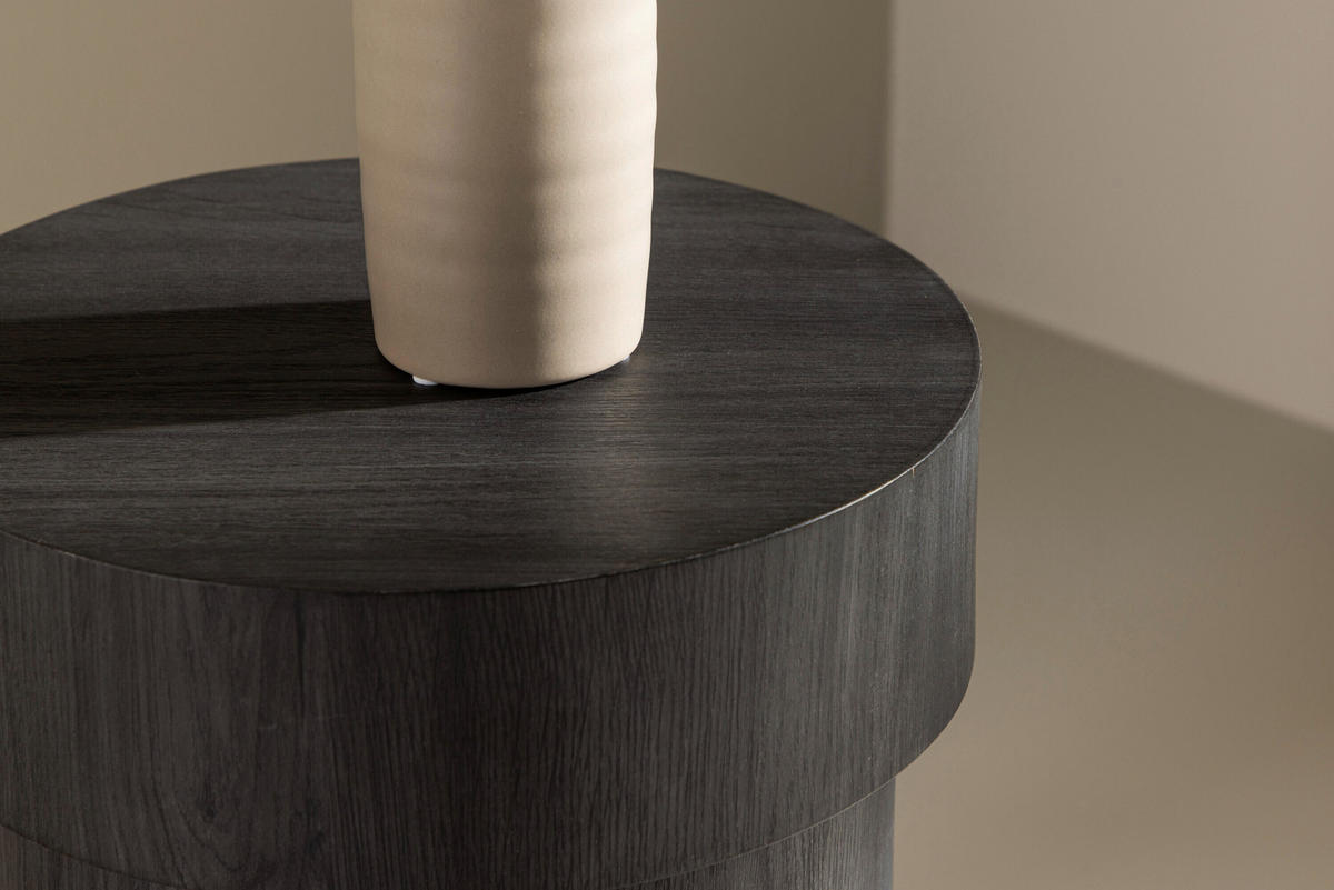 BEISTELLTISCH in Holz  - Schwarz, MODERN, Holz (35/45cm) - Livetastic