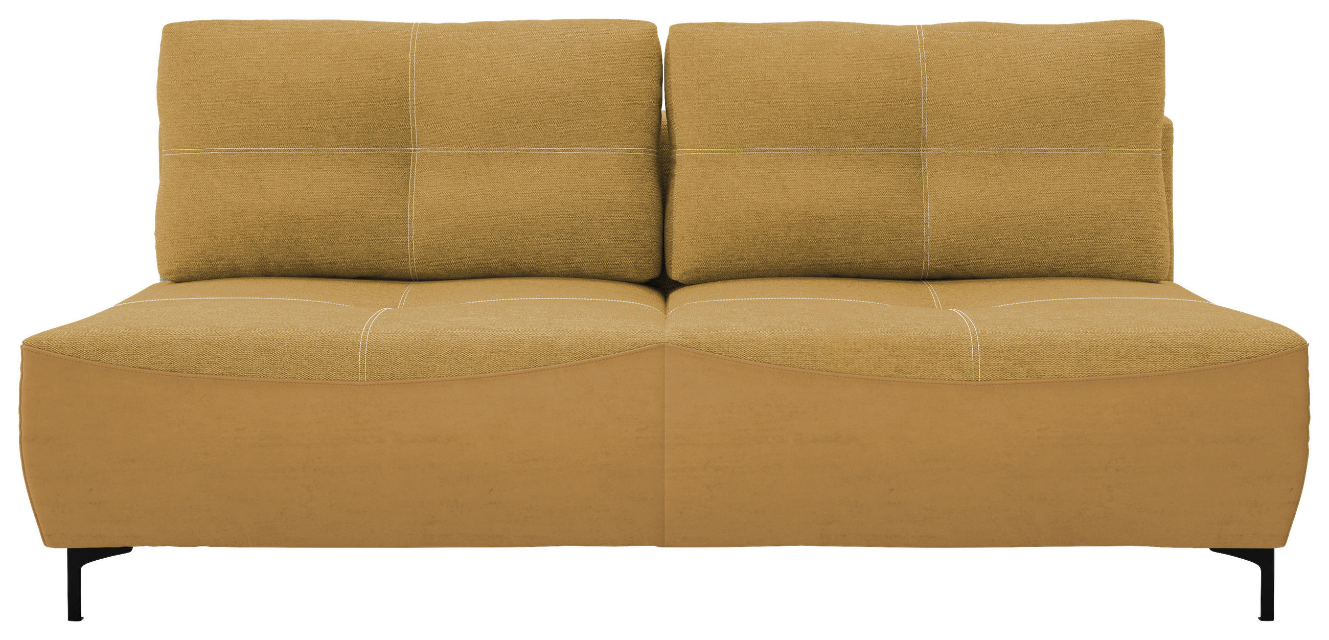 SCHLAFSOFA Struktur Gelb  - Gelb/Schwarz, Design, Textil/Metall (197/94/96cm) - MID.YOU