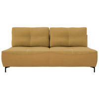 SCHLAFSOFA  mit Schlafen auf Sitzhöhe, Rücken echt Struktur Gelb  - Gelb/Schwarz, Design, Textil/Metall (197/94/96cm) - MID.YOU