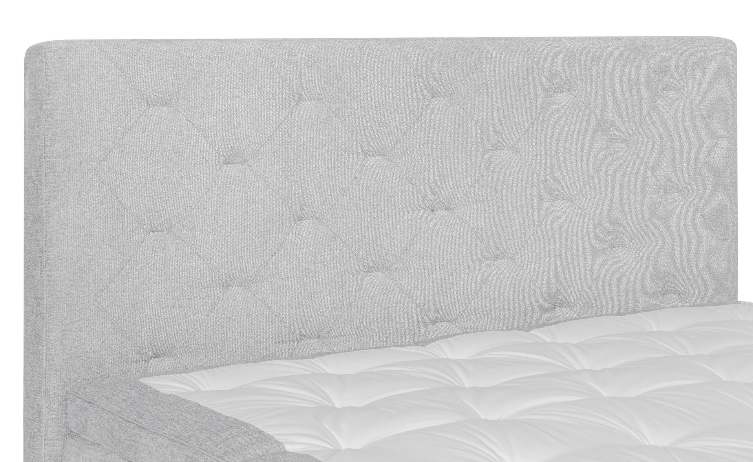 BOXSPRINGBETT 140/200 cm  in Hellgrau  - Eichefarben/Hellgrau, KONVENTIONELL, Holz/Textil (140/200cm) - Welnova