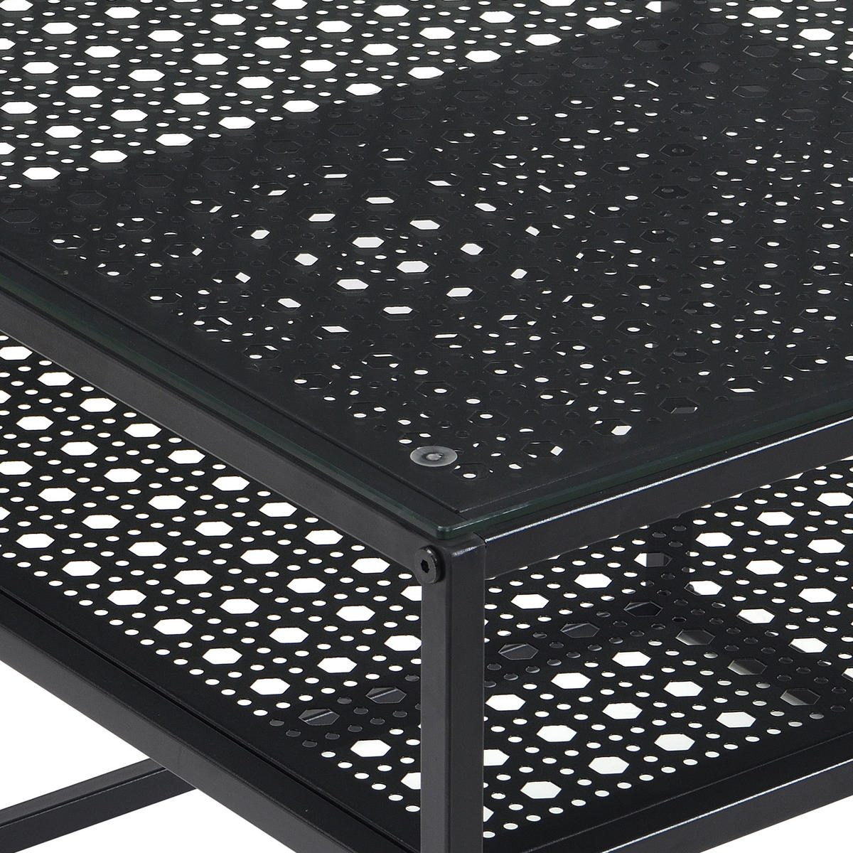 COUCHTISCH in Glas 60/60/45 cm  - Schwarz, Design, Glas/Metall (60/60/45cm) - MID.YOU