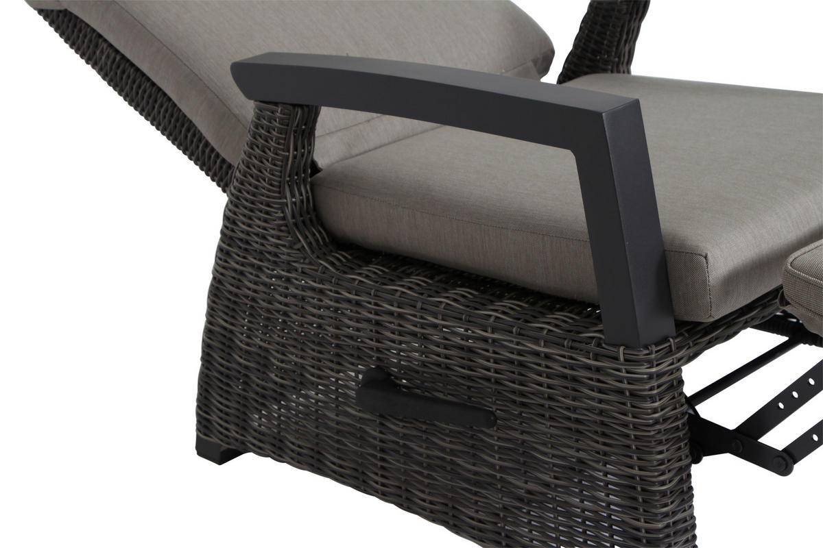 LOUNGEGARNITUR 4-teilig   72/103/83 cm Aluminium  - Grau, Basics, Kunststoff/Textil (72/103/83cm) - Siena Garden
