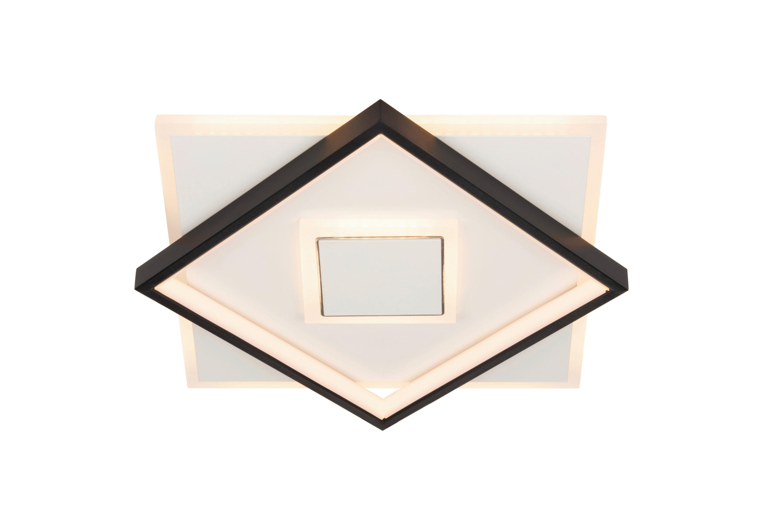 PLAFONIERĂ CU LED - alb/negru, Lifestyle, plastic/metal (35/35/6cm) - Novel