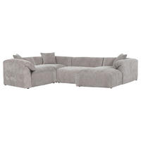 WOHNLANDSCHAFT in Flachgewebe Braun  - Schwarz/Braun, Modern, Kunststoff/Textil (225/356/178cm) - Carryhome