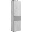GARDEROBENSCHRANK 60/205/38 cm  - Eichefarben/Anthrazit, Design, Glas/Holz (60/205/38cm) - Waldwelt
