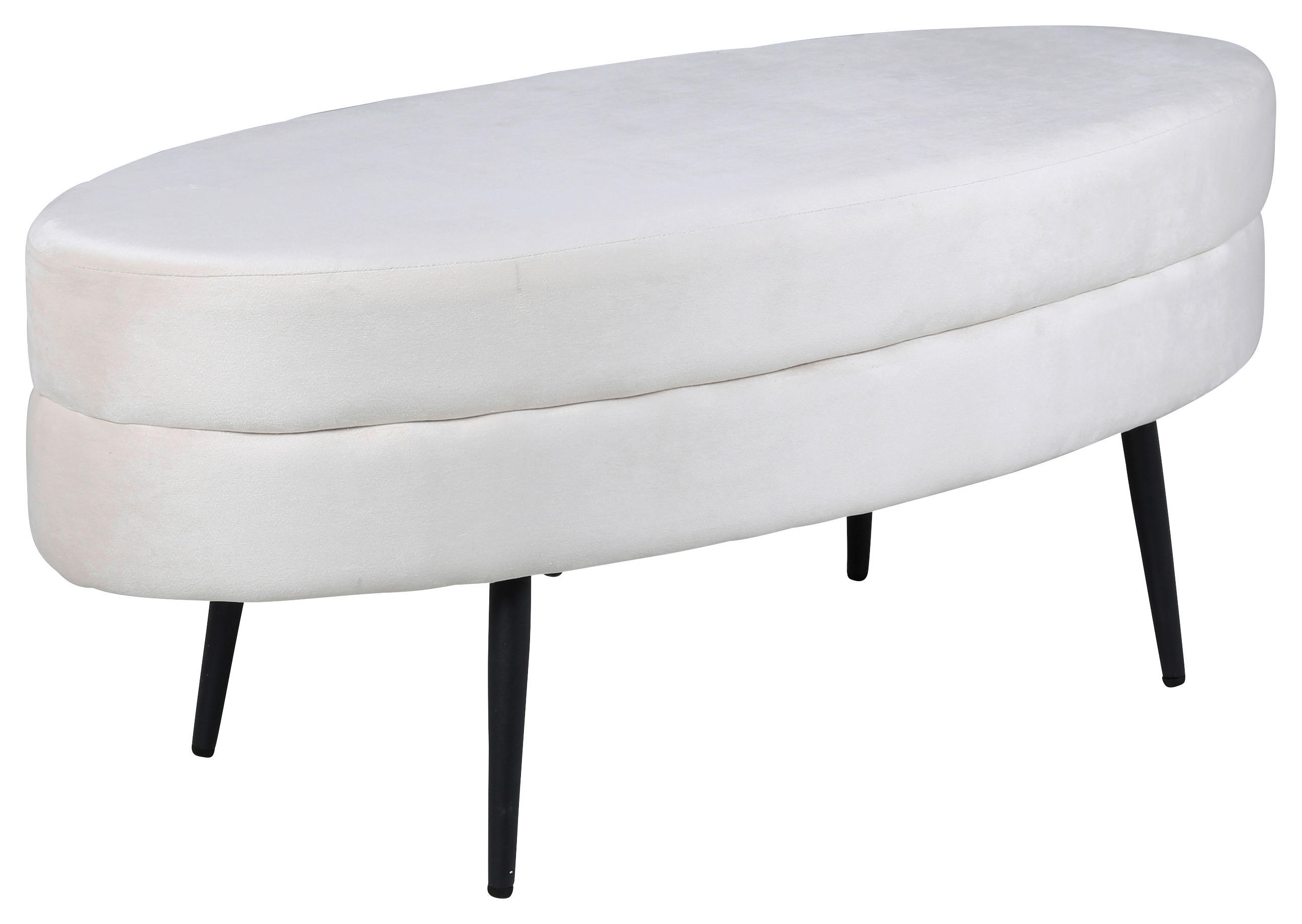 BÄNK i metall, textil cremefärgad  - cremefärgad, Design, metall/textil (100/41/40cm) - Livetastic