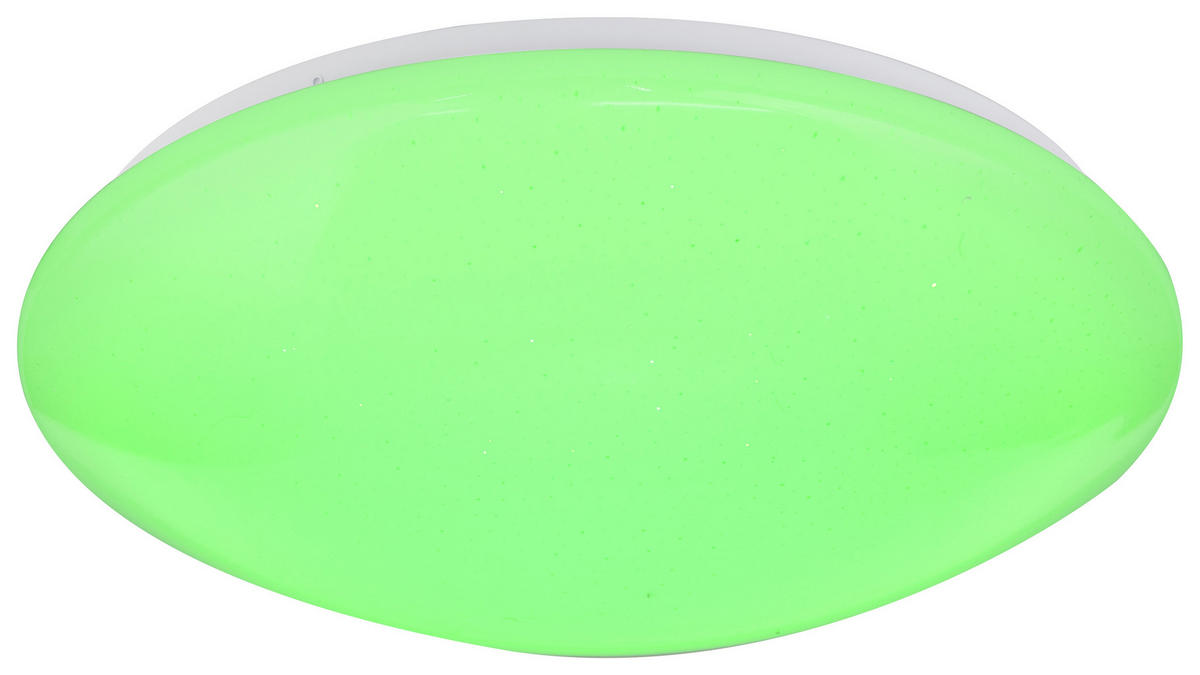 LED-DECKENLEUCHTE - Opal/Weiß, Basics, Kunststoff/Metall (39/11cm) - Globo