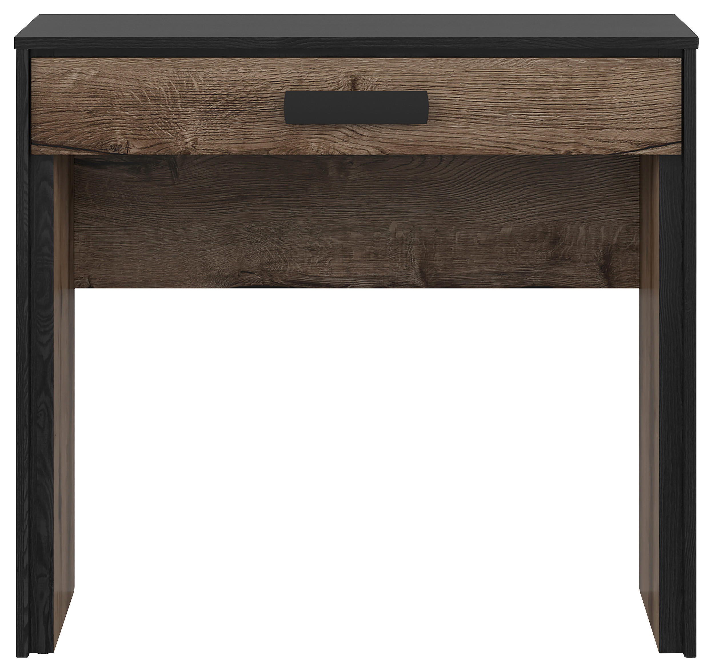 KONSOLENTISCH in Holzwerkstoff 85/41/77 cm   - Eichefarben/Schwarz, Design, Holzwerkstoff (85/41/77cm)