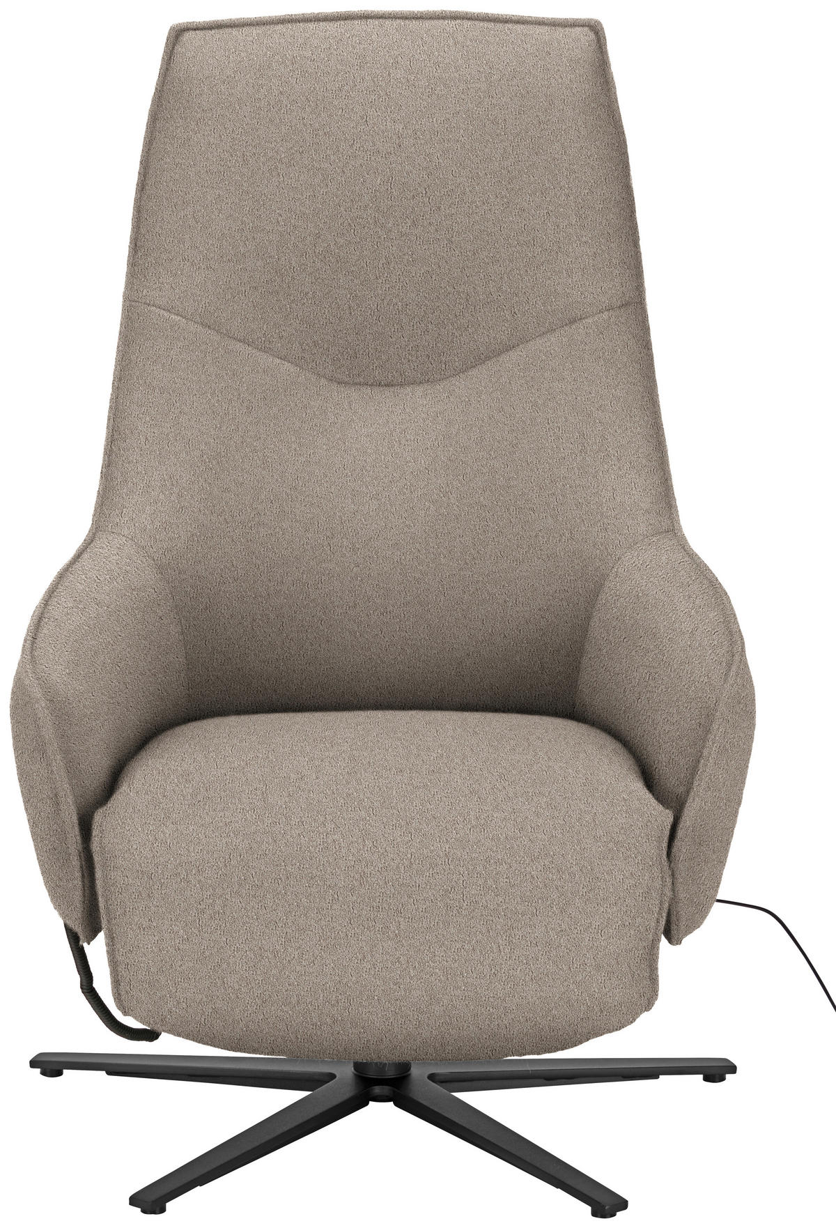 RELAXSESSEL in Textil Hellbraun  - Hellbraun/Anthrazit, Design, Textil/Metall (70/112/85cm) - Himolla