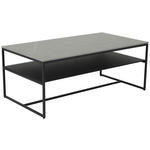COUCHTISCH ESG 110/60/43 cm rechteckig Grau, Schwarz  - Schwarz/Grau, Design, Glas/Keramik (110/60/43cm) - Novel