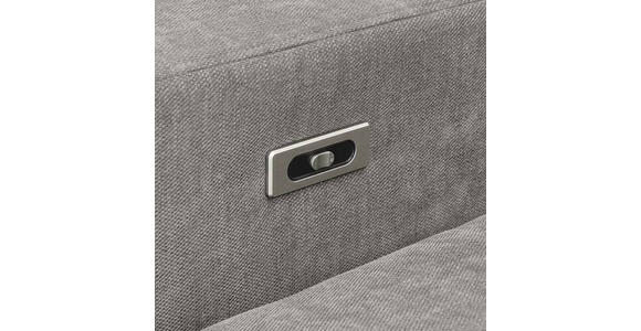 ECKSOFA in Chenille Grau  - Schwarz/Grau, KONVENTIONELL, Textil/Metall (264/178cm) - Hom`in