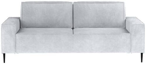 SCHLAFSOFA in Webstoff Silberfarben  - Silberfarben/Schwarz, Design, Textil/Metall (240/89/103cm) - Ti'me