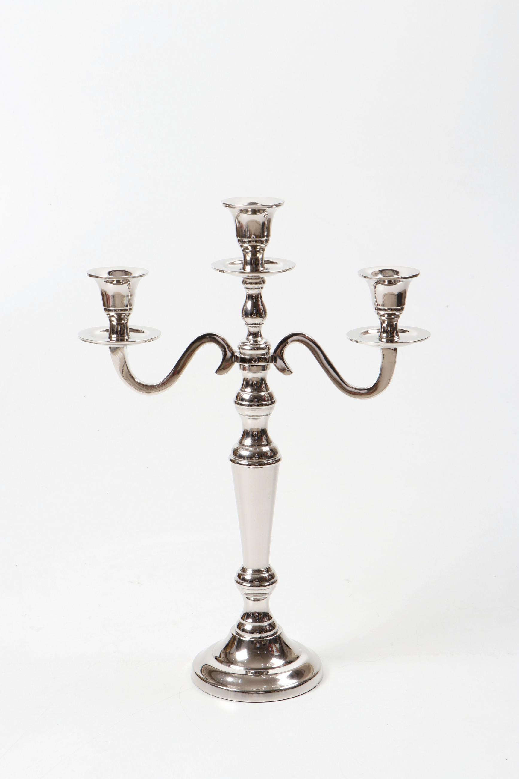 STOJAN NA SVÍČKY  kov - barvy niklu, Design, kov (26,5/38/10,5cm) - Ambia Home