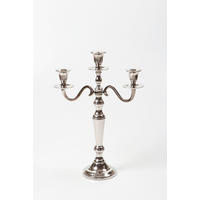 STOJAN NA SVÍČKY  kov - barvy niklu, Design, kov (26,5/38/10,5cm) - Ambia Home