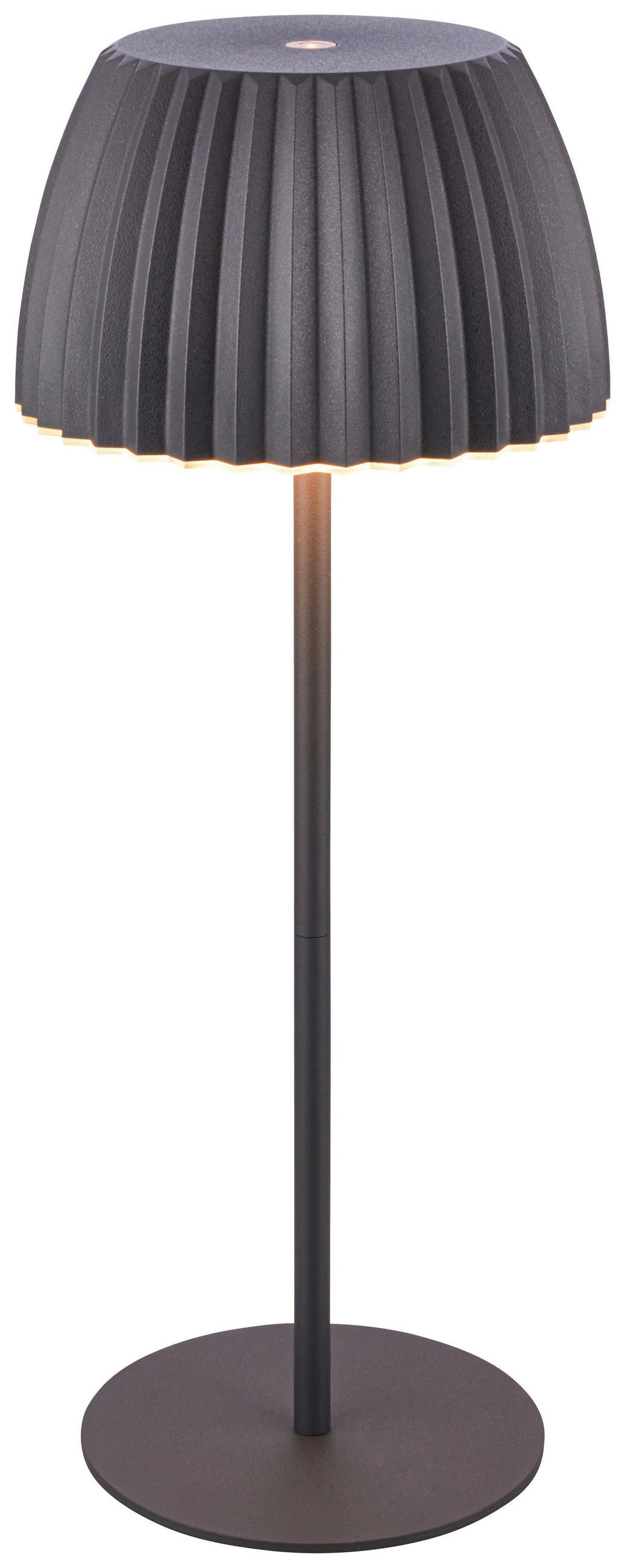 AKKU-TISCHLEUCHTE 14,5/36,5 cm  - Schwarz, Basics, Kunststoff/Metall (14,5/36,5cm)