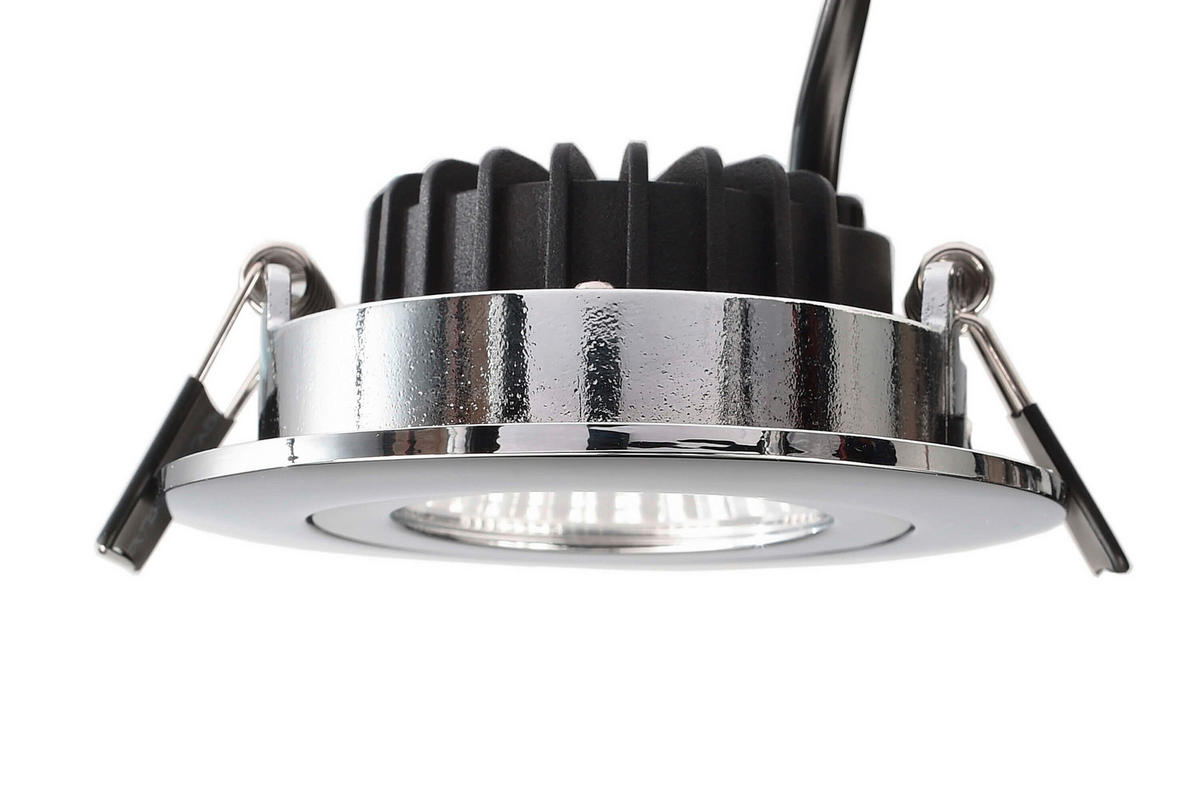 LED-EINBAUSPOT - Chromfarben, Konventionell, Metall (8,2/8,2/4,1cm)