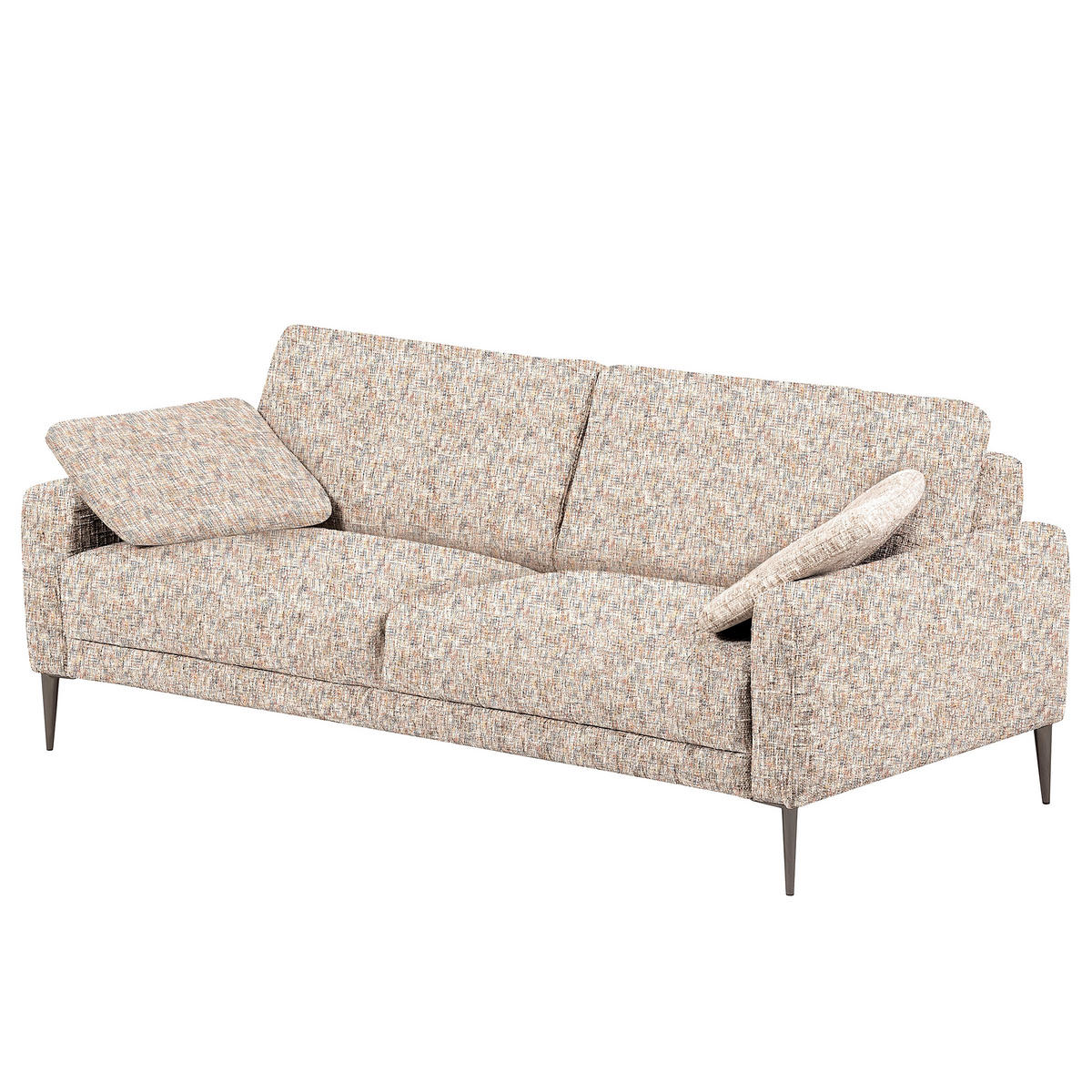 3,5-SITZER - Blau/Weiss, Design, Textil/Metall (207/85/92cm) - Livetastic