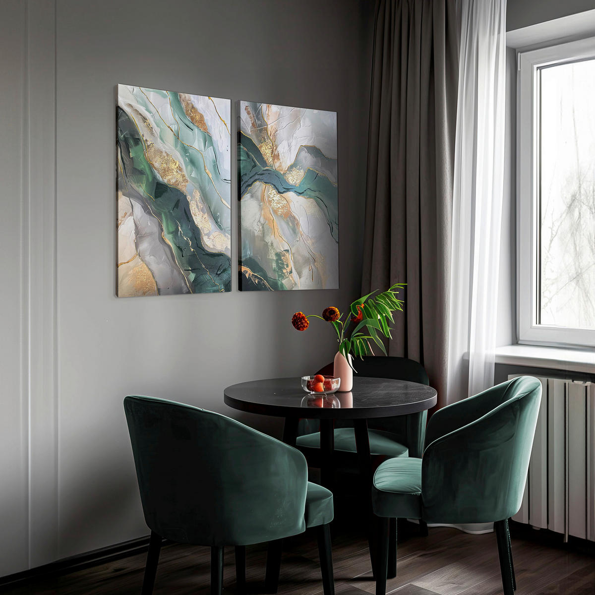 BILDERSET - Multicolor, Basics, Holz/Textil (50/70cm)