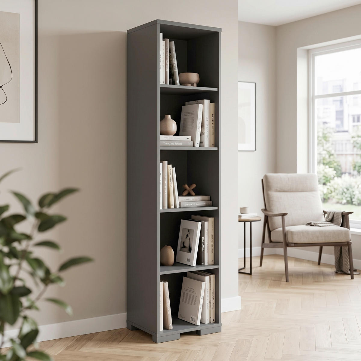 Regal (5 Fächer) in Grau hier online shoppen