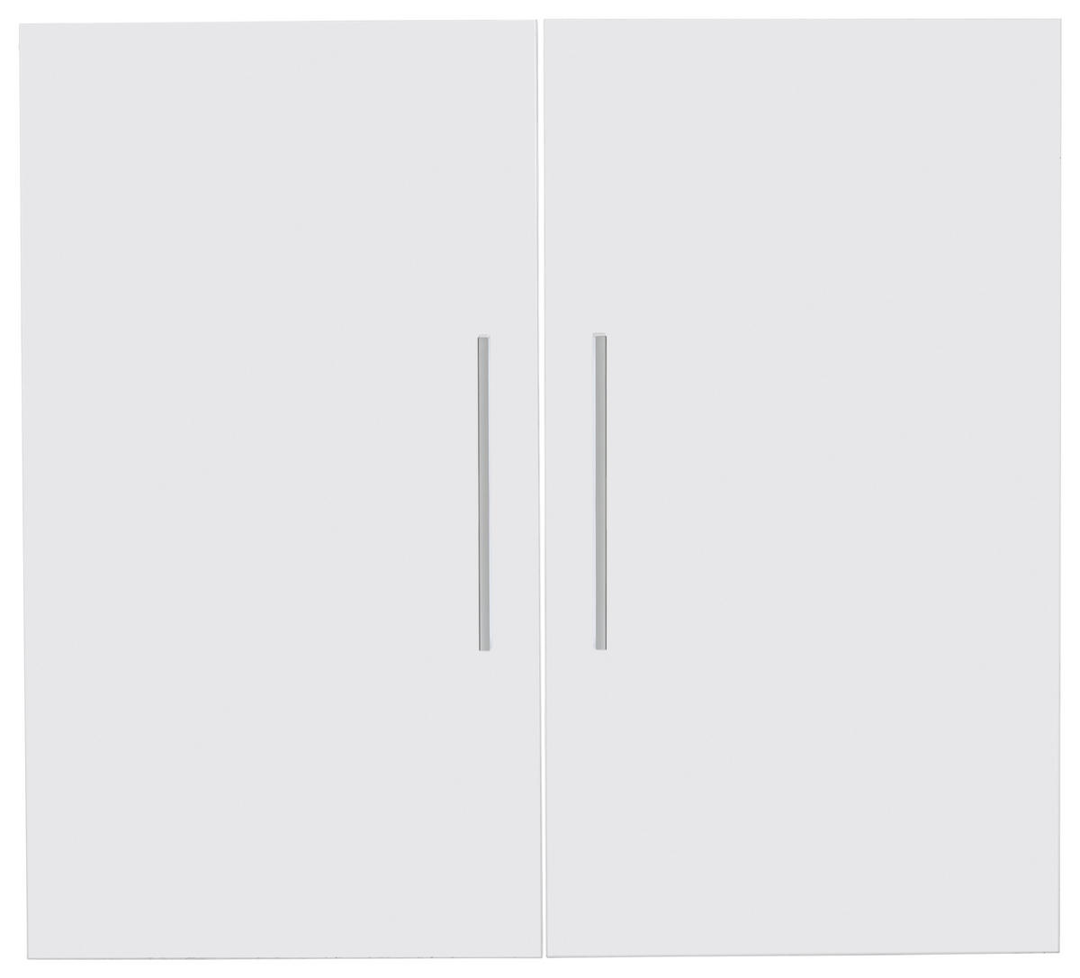 DVERE, 75,6/68,1/1,8 cm - biela s vysokým leskom/strieborná, Konventionell, kov/kompozitné drevo (75,6/68,1/1,8cm) - Voleo