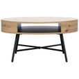 COUCHTISCH in Metall, Holzwerkstoff 80/80/38 cm  - Eichefarben/Schwarz, Design, Holzwerkstoff/Metall (80/80/38cm) - Carryhome