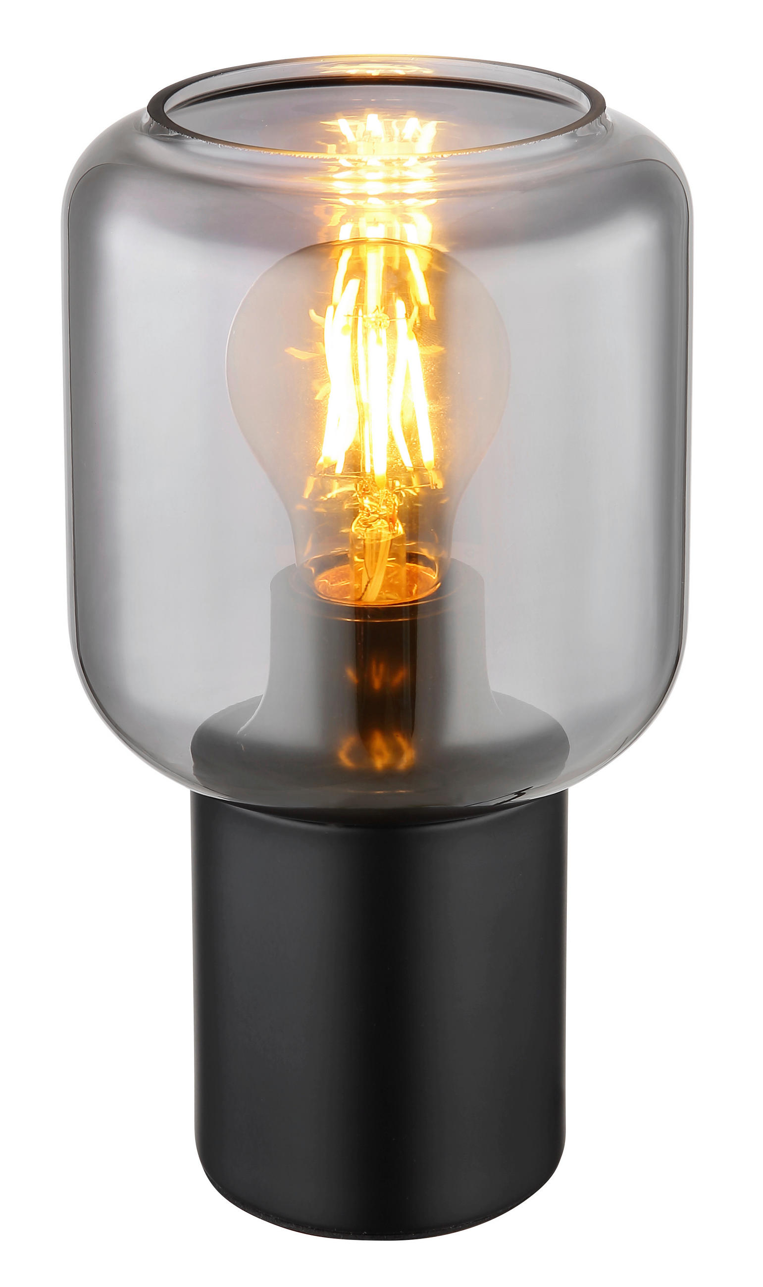 TISCHLEUCHTE - Schwarz, Design, Glas/Metall (13/24cm) - Globo