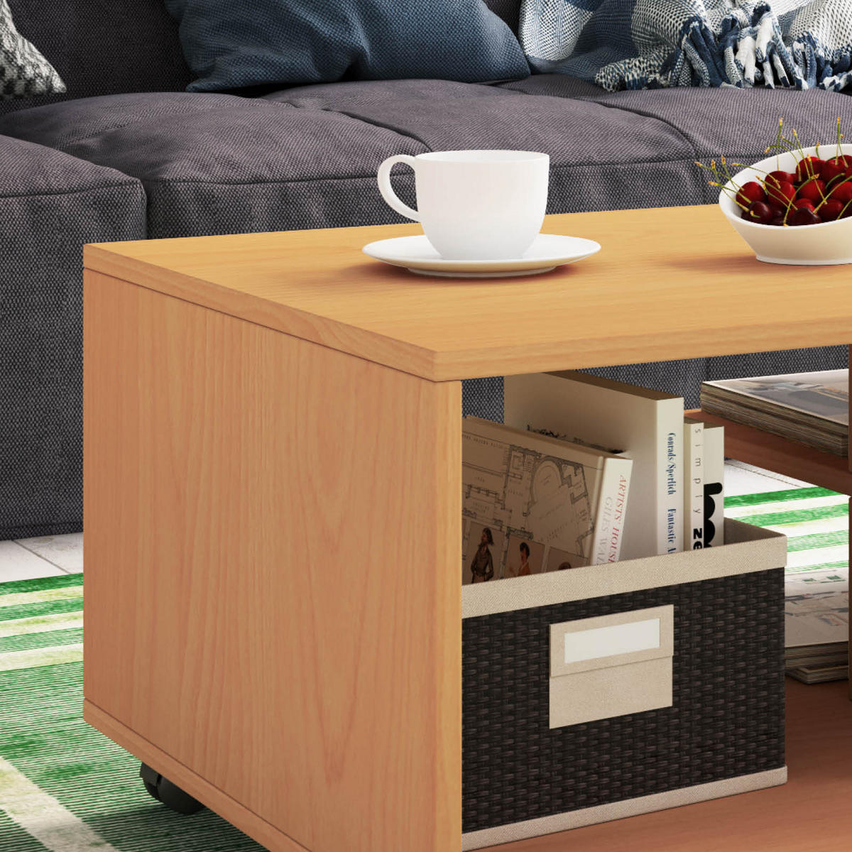 COUCHTISCH in Holzwerkstoff 50/80/40 cm  - Buchefarben, Basics, Holzwerkstoff (50/80/40cm) - MID.YOU