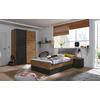 JUGENDZIMMER - Graphitfarben/Eiche Artisan, Trend, Holzwerkstoff/Textil (120/200cm) - Stylife